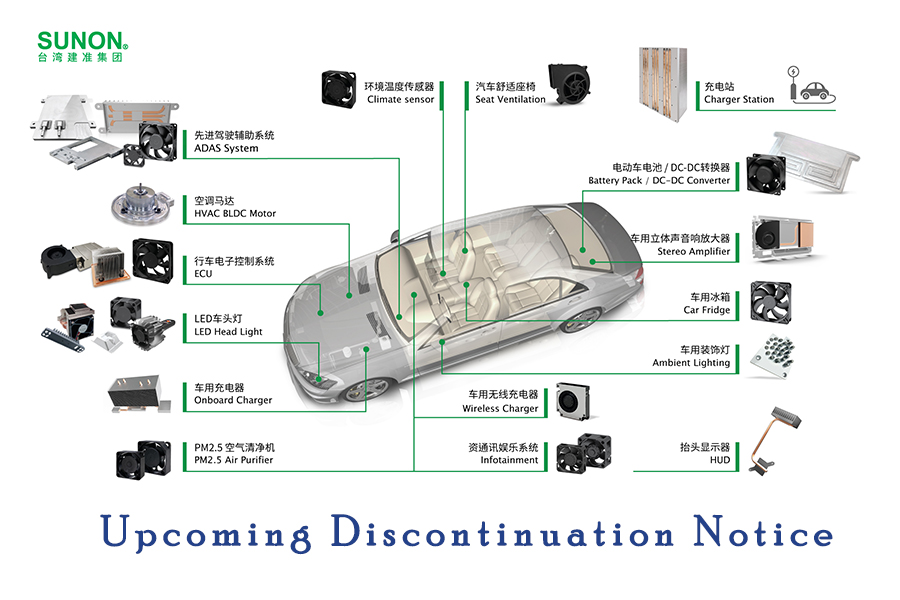 2026 SUNON Fan Models That Have Been Discontinued or Are About to Be Discontinued